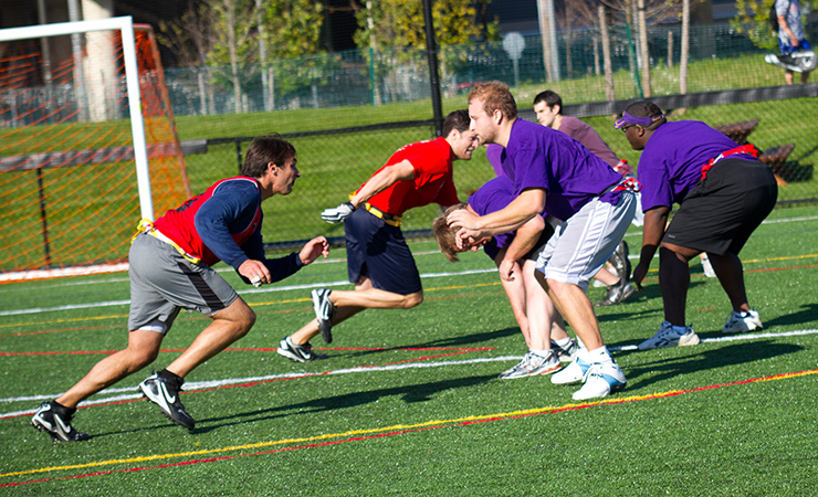 Play a game of flag football, go for a run, or work on your backhand with the city skyline as your background.