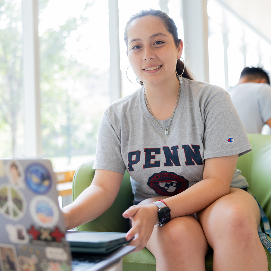 Penn Summer High school student on campus